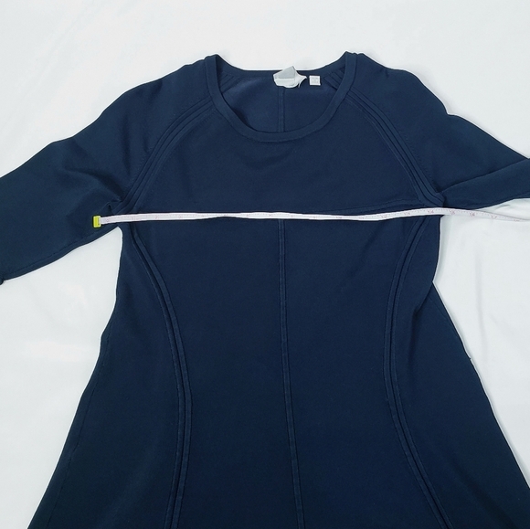 A.L.C Shelby Seamed Raglan Fit and Flare Dress Navy - Picture 7 of 14